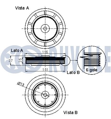RUVILLE Rocker Arm Shaft, engine timing Article number: 255108 cheaply