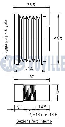 RUVILLE Deflection / Guide Pulley, v-ribbed belt Article number: 55725 cheaply