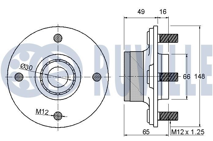 RUVILLE Top strut mount Article number: 825017 cheaply