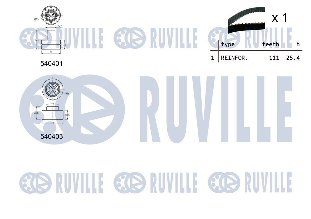 RUVILLE Timing belt kit Article number: 5694870 cheaply