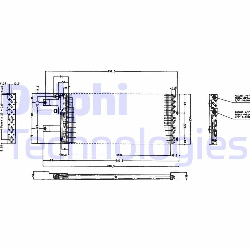 DELPHI Air conditioning condenser Article number: TSP0225165 cheaply