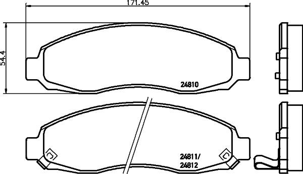 MINTEX Brake pad set Article number: MDB2548 cheaply