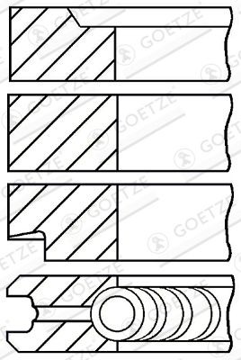 GOETZE ENGINE Piston Ring Kit Article number: 08-314900-10 cheaply