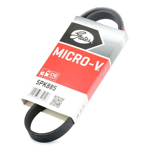 GATES Serpentine belt Article number: 5PK885 cheaply