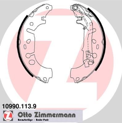 ZIMMERMANN Brake Shoe Set Article number: 10990.113.9 cheaply