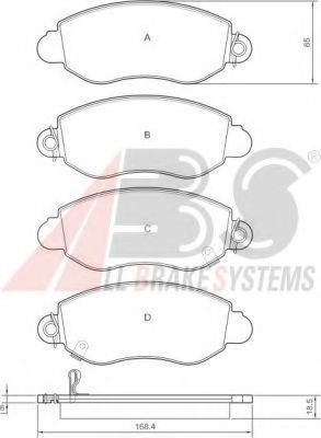 A.B.S. Brake pad set Article number: 37294 OE cheaply