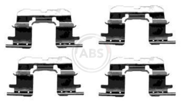 A.B.S. 1227Q Monteringssæt til bremseklodser YARIS 1.0 (SCP10_) 68 HK Benzin 2005