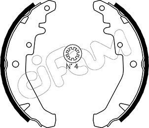 CIFAM Brake Shoe Set Article number: 153-078 cheaply