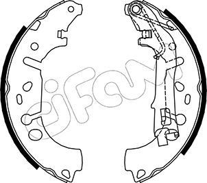 CIFAM Brake Shoe Set Article number: 153-093 cheaply