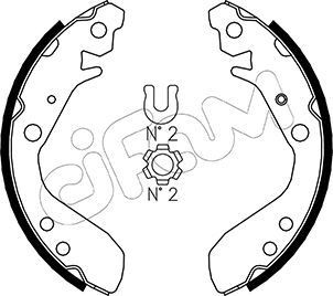 CIFAM Brake Shoe Set Article number: 153-158 cheaply