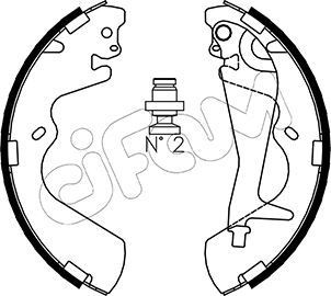 CIFAM Brake Shoe Set Article number: 153-173 cheaply