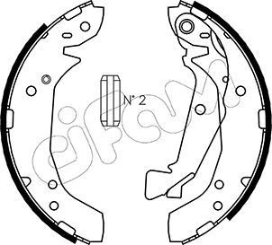 CIFAM Brake Shoe Set Article number: 153-175 cheaply