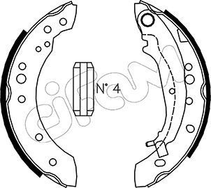 CIFAM Brake Shoe Set Article number: 153-266 cheaply