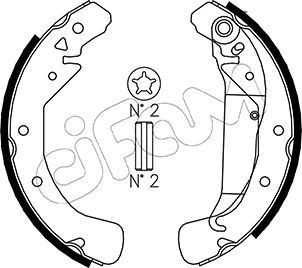 CIFAM Brake Shoe Set Article number: 153-311 cheaply