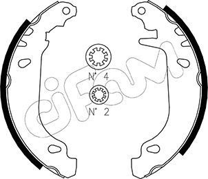 CIFAM Brake Shoe Set Article number: 153-345 cheaply