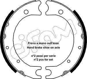 CIFAM Handbrake shoes Article number: 153-440 cheaply