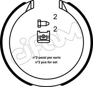 CIFAM Handbrake shoes Article number: 153-491K cheaply