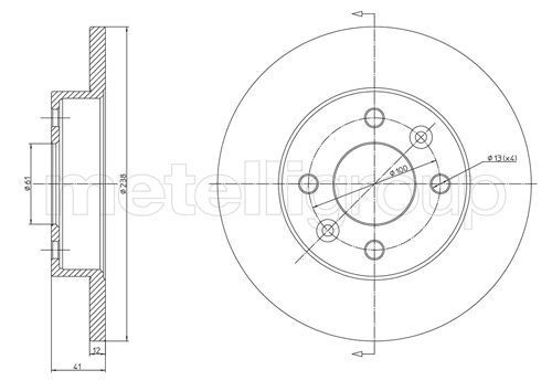 CIFAM Brake disc Article number: 800-082 cheaply