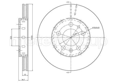 CIFAM Brake disc Article number: 800-390C cheaply