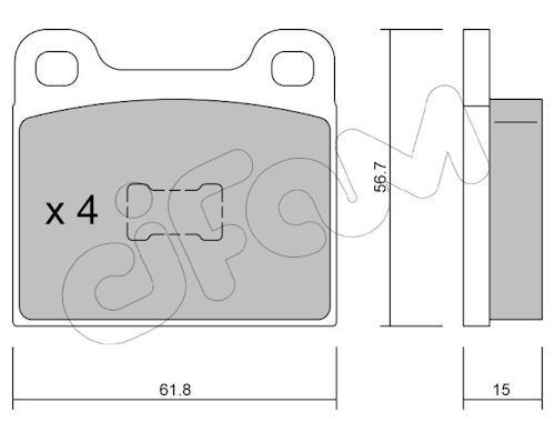 CIFAM Brake pad set Article number: 822-010-0 cheaply