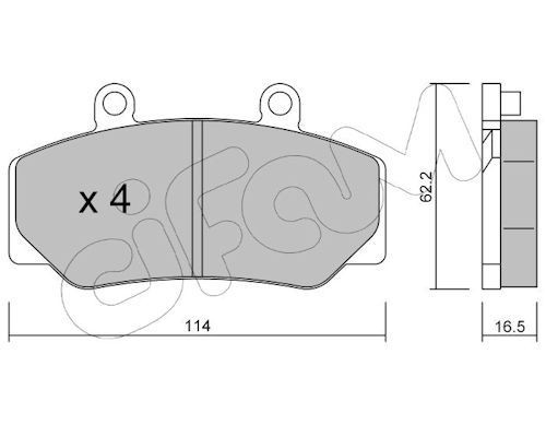 CIFAM Brake pad set Article number: 822-075-0 cheaply