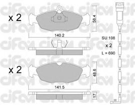 CIFAM Brake pad set Article number: 822-077-0K cheaply