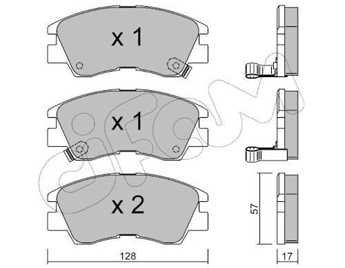CIFAM Brake pad set Article number: 822-115-0 cheaply