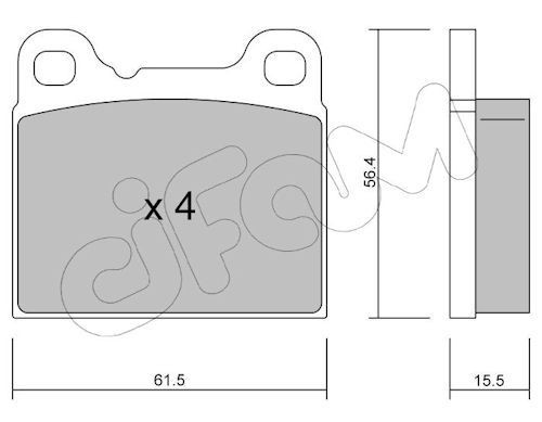 CIFAM Brake pad set Article number: 822-200-0 cheaply
