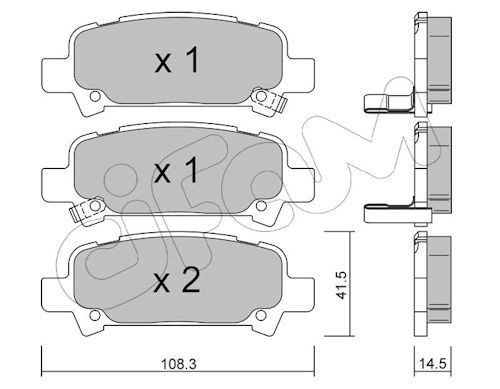 CIFAM Brake pad set Article number: 822-414-0 cheaply