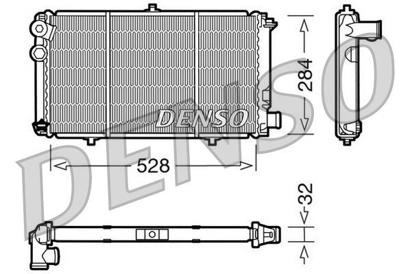 DENSO Engine radiator Article number: DRM07001 cheaply