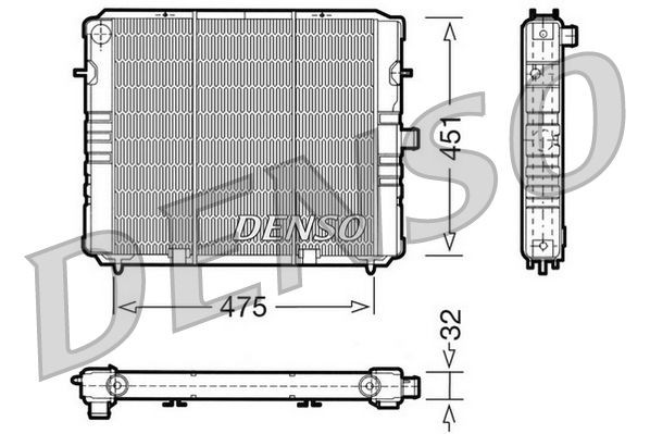DENSO Engine radiator Article number: DRM20076 cheaply