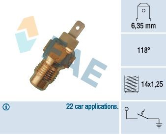 FAE 35260 Temperature Switch, coolant warning lamp 400 1.8 TD 88 PS Diesel 1995