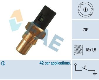 FAE 35280 Temperature Switch, coolant warning lamp SUPER 5 1.7 87 PS Petrol 1996