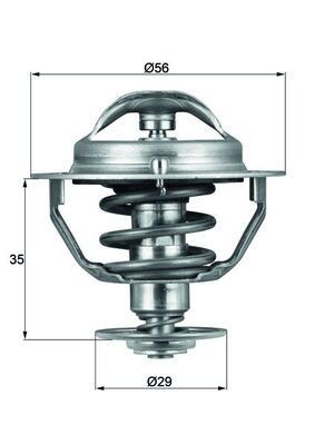 MAHLE ORIGINAL Termostaatti, jäähdytysneste tuotenumero: TX 73 82D edullisesti