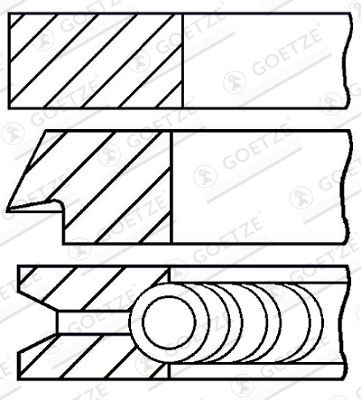 GOETZE ENGINE Piston Ring Kit Article number: 08-304207-00 cheaply