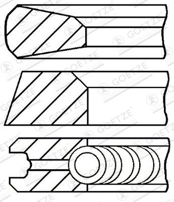 GOETZE ENGINE Piston Ring Kit Article number: 08-784821-00 cheaply
