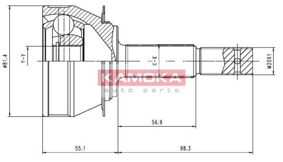 KAMOKA Joint kit, drive shaft Article number: 6136 cheaply