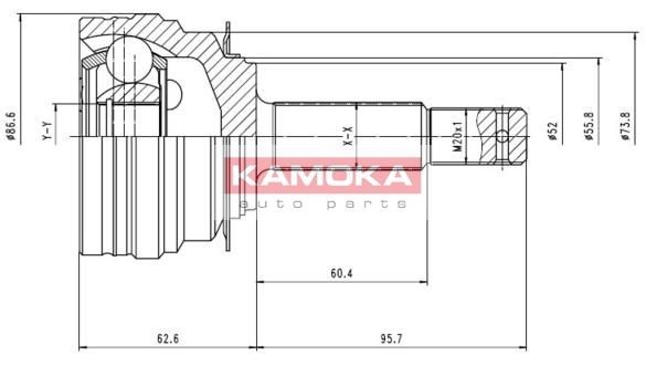 KAMOKA Joint kit, drive shaft Article number: 7098 cheaply