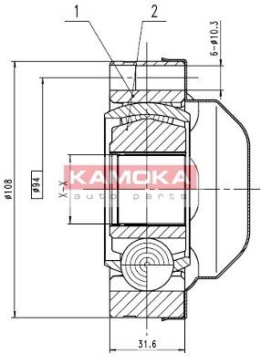 KAMOKA Joint kit, drive shaft Article number: 8713 cheaply