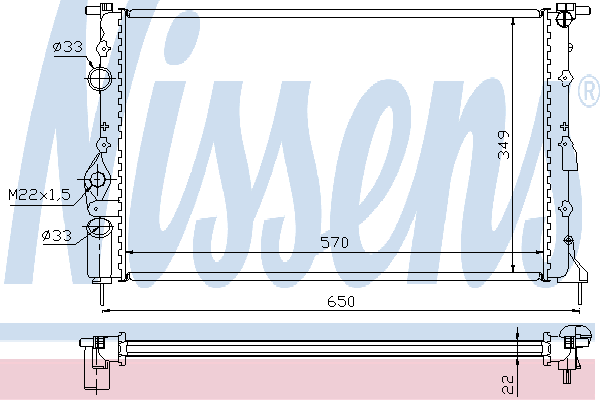 NISSENS Engine radiator Article number: 63939A cheaply