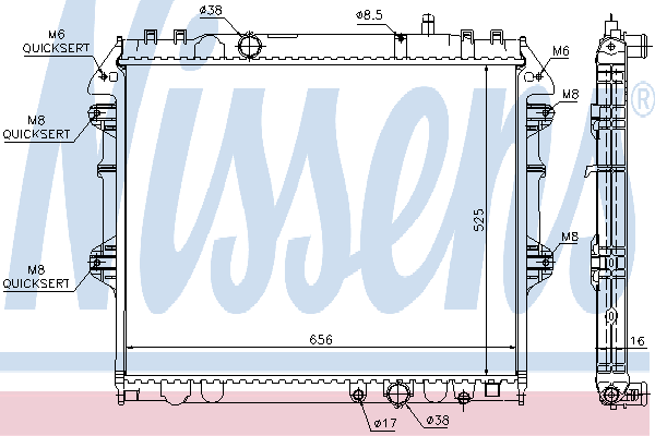 NISSENS Engine radiator Article number: 64681A cheaply