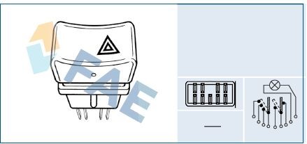 FAE 61270 Hazard Light Switch 11 1.4 60 PS Petrol 1995