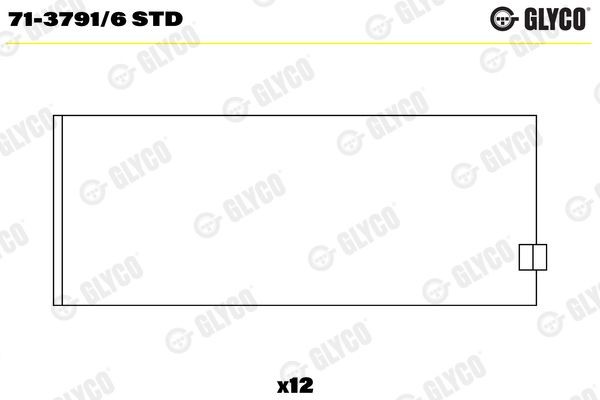GLYCO Big End Bearings Article number: 71-3791/6 STD cheaply