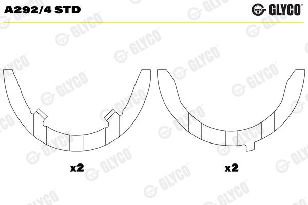 GLYCO A292/4 STD Thrust Washer, crankshaft TRANSPORTER 2.4 D Syncro 78 PS Diesel 2003