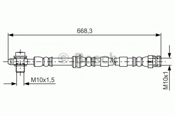 BOSCH Brake hose Article number: 1 987 481 693 cheaply