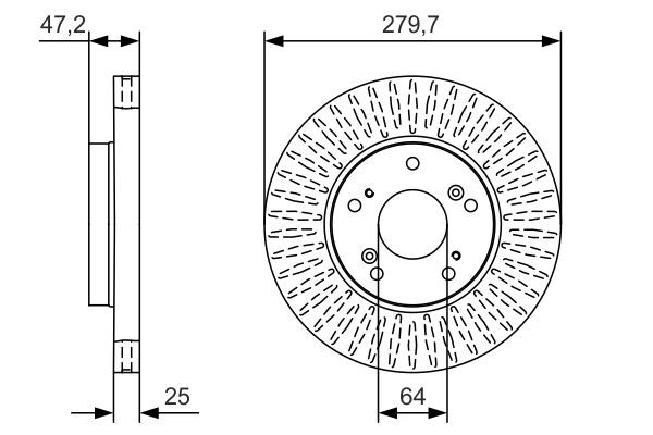 BOSCH Brake disc Article number: 0 986 479 B01 cheaply
