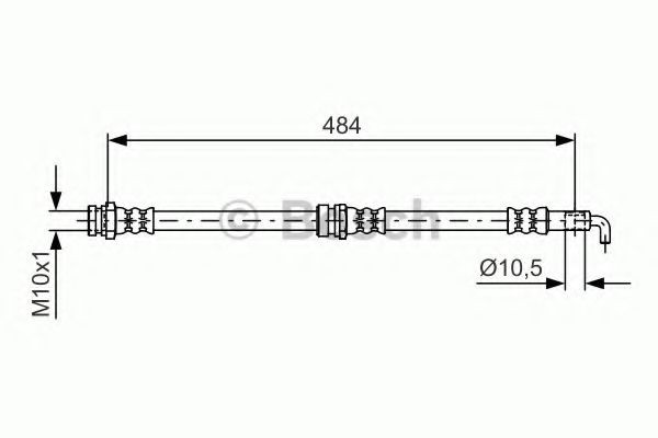 BOSCH Brake hose Article number: 1 987 481 602 cheaply