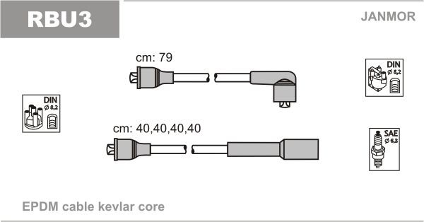 JANMOR Ignition Cable Kit Article number: RBU3 cheaply