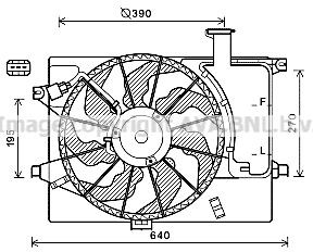 PRASCO Fan, radiator Article number: HY7567 cheaply