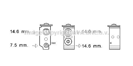 PRASCO AC expansion valve Article number: KA1268 cheaply